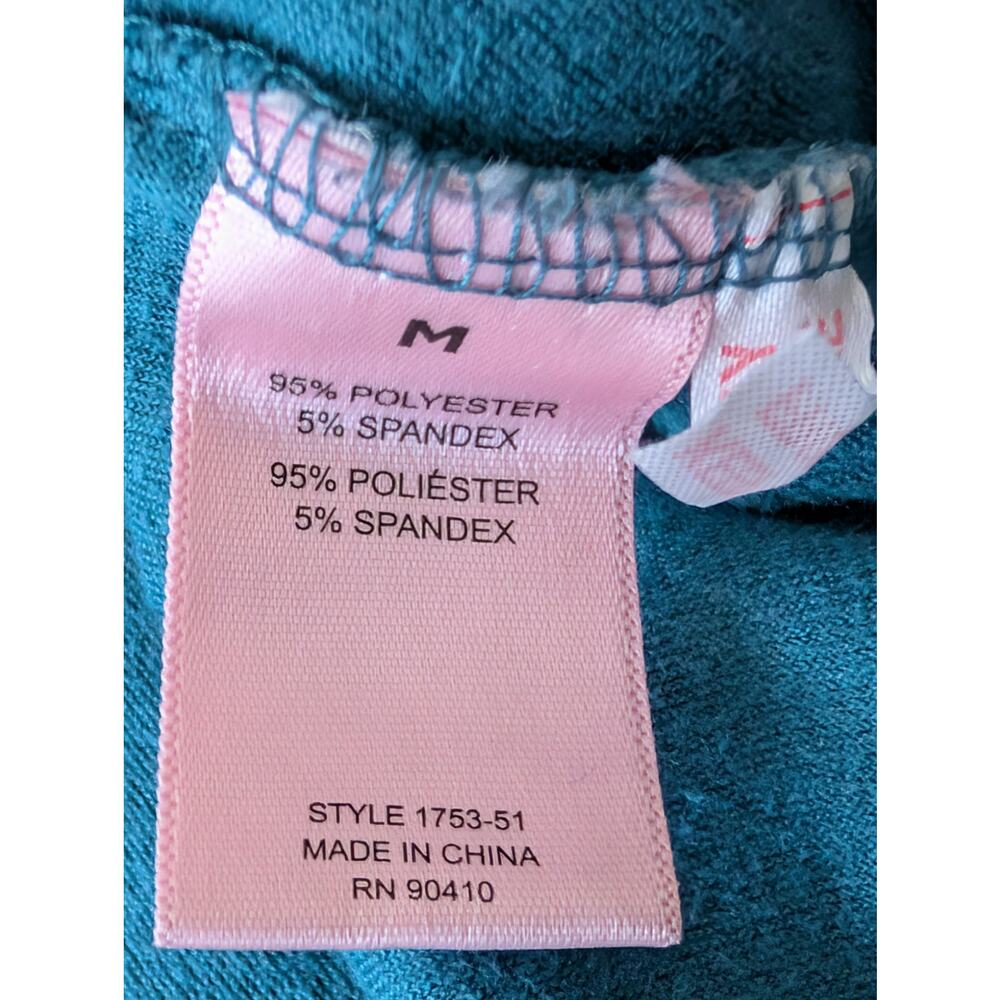 Juicy Couture Teal Velour Rhinestone Lounge Set Cropped Hoodie Joggers M - Picture 9 of 11